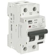 Выключатель автоматический дифференциального тока 2п (1P+NP) C 25 30мА тип A АВДТ B10N 36мм ARMAT IEK AR-B10N-1N-C025A030