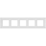 Рамка 5-м Elegance 14-5005-01М для розеток и выключателей матов. бел. Эра Б0065820