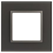 Рамка 1-м Elegance 14-5101-16 для розеток и выключателей стекло титан Эра Б0065833