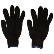 Перчатки вязаные упрочненные (5 нитей) х/б черн. 12496
