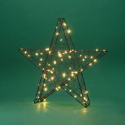 Фигура Металлическая 3D «Звезда» 35см питание 3хAA (не в компл.) тепл. бел. Neon-Night 513-706