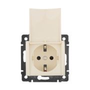 Розетка 1-м СП Valena 16А IP21 2P+E с заземл. защ. шторки с крышкой винты механизм сл. кость IEK 774322