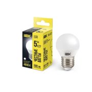 Лампа светодиодная G45 5Вт шар 4000К нейтр. бел. E27 450лм 230-240В IEK LLE-G45-5-230-40-E27