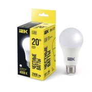 Лампа светодиодная 20Вт A60 грушевидная 4000К нейтр. бел. E27 230В IEK LLE-A60-20-230-40-E27