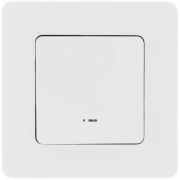 Переключатель 1-кл. Inspiria 10А IP20 250В 10AX с подсветкой/индикацией механизм бел. IEK 673660