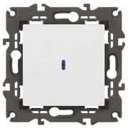 Выключатель 1-кл. СП Elegance 14-1102-01 10А IP20 250В 10AX с подсветкой механизм бел. Эра Б0034215