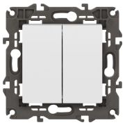 Выключатель 2-кл. СП Elegance 14-1104-01 10А IP20 250В 10AX механизм бел. Эра Б0034229