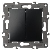 Выключатель 2-кл. СП Elegance 14-1104-05 10А IP20 250В 10AX механизм антрацит Эра Б0034234