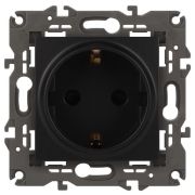 Розетка 1-м СП Эра Elegance 14-2101-05 16А IP20 16AX 250В 2P+E Schuko антрацит Эра Б0034269