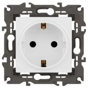 Розетка 1-м СП Эра Elegance 14-2102-01 16А IP20 16AX 250В 2P+E Schuko защ. шторки бел. Эра Б0034272