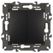 Переключатель 2-кл. СП Elegance 14-1106-05 10А IP20 250В 10AX механизм антрацит Эра Б0034247