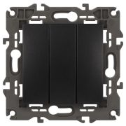 Выключатель 3-кл. СП Elegance 14-1107-05 10А IP20 250В 10AX механизм антрацит Эра Б0034254