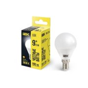 Лампа светодиодная G45 9Вт шар 3000К E14 230В IEK LLE-G45-9-230-30-E14